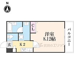 PORTOFINO久津川 3階1Kの間取り