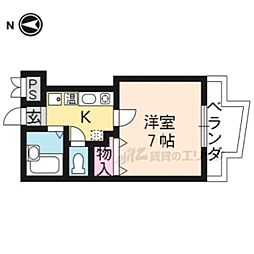 ＬＵＮＥ　ＬＡＰＩＮ 1階1Kの間取り