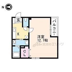 MAISONDE NAGOMI 2階1Kの間取り