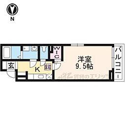 JR東海道・山陽本線 桂川駅 徒歩15分の賃貸アパート 1階1Kの間取り