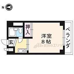 サンリッチ西浦 1Kの間取図画像