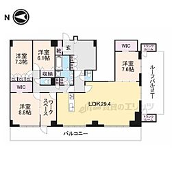 AKADEMOSResidence 4LDKの間取図画像