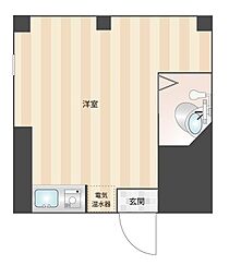 ダイヤモンドビル北千住 ワンルームの間取図画像