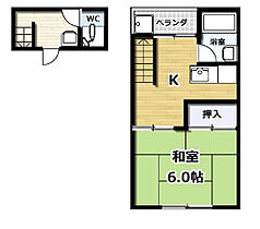 ルーブルビル　別館 2-A ｜ 京都府京田辺市河原受田（賃貸マンション1K・1階・22.00㎡） その2