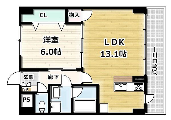 Radiant 410｜京都府宇治市小倉町西山(賃貸マンション1LDK・4階・45.36㎡)の写真 その2