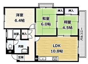 南宇治ローレルコートC棟 201 ｜ 京都府宇治市伊勢田町名木１丁目（賃貸マンション3LDK・2階・64.52㎡） その2