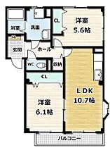 シャンメゾン 105 ｜ 京都府久世郡久御山町佐山栗ノ脇（賃貸アパート2LDK・1階・54.28㎡） その2