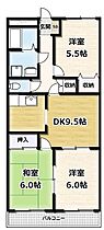 ハイツ北尾 102 ｜ 京都府京田辺市興戸犬伏（賃貸マンション3LDK・1階・60.48㎡） その2