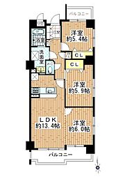 ラフィナス守山 3LDKの間取図画像