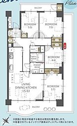 ネオハイツ江戸川台A棟 4LDKの間取図画像