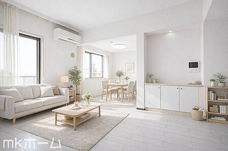 ※家具はCGイメージ画像です。光あふれる開放的なリビングは自然と家族が集まる空間!