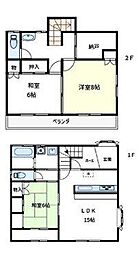 船橋市宮本7丁目 中古戸建 3SLDKの間取り