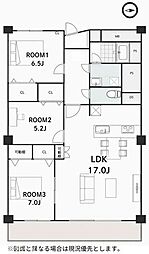 京成サンコーポ勝田台A棟 3LDKの間取図画像