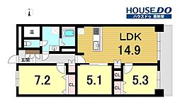 ファミール富士見 3LDKの間取図画像
