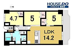 覚王山アーバンライフ 3LDKの間取図画像