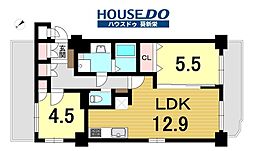 エスポア八事 2LDKの間取図画像