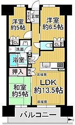 ザ・レジデンス東三国 3LDKの間取図画像