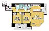 間取り：全室南側バルコニーに面した明るいお部屋です。
