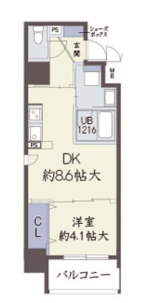 大阪府大阪市北区中崎西3丁目(賃貸マンション1DK・4階・34.73㎡)の写真 その2