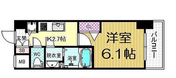 ポルト・ボヌール梅田WEST ｜大阪府大阪市北区大淀南3丁目(賃貸マンション1K・4階・21.58㎡)の写真 その2