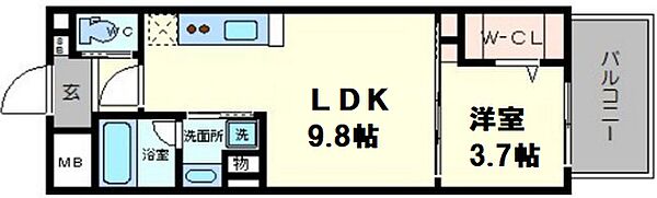 アーバネックス心斎橋II ｜大阪府大阪市中央区南船場3丁目(賃貸マンション1LDK・3階・33.31㎡)の写真 その2