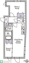 アトリオフラッツ高円寺ノース 2LDKの間取図画像