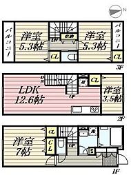 アーバンパーク三鷹 1階4LDKの間取り