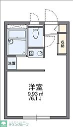 レオパレスアイビー 1階1Kの間取り