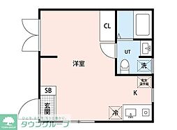 プルメリア荻窪 3階1Kの間取り