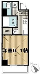 ラ・カーサ牟礼 4階1Kの間取り