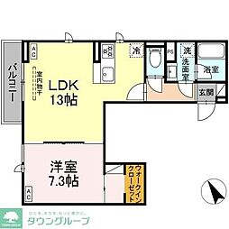 セレスティア桜上水 1LDKの間取図画像