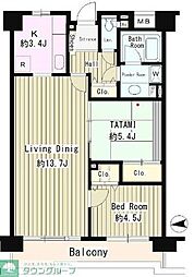 コーボック新小金井 2LDKの間取図画像