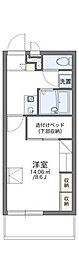 レオパレスストラーダ 1Kの間取図画像