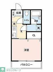 ブロッサムガーデンA 1Kの間取図画像