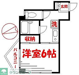 YMスクゥエアー 1Kの間取図画像