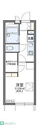 レオパレスグリーン 1Kの間取図画像