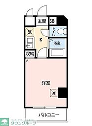 プレール荻窪 1Kの間取図画像