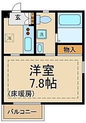 ルーブル三鷹弐番館 1Kの間取図画像