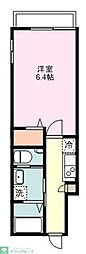 フェリーチェ阿佐ヶ谷8 1Kの間取図画像