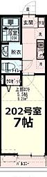 新築賃貸アパート上連雀6丁目 2階1Kの間取り