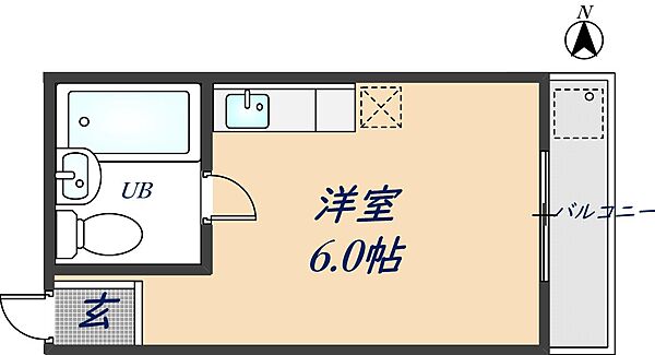 エスポワール若江岩田 203｜大阪府東大阪市岩田町4丁目(賃貸マンション1R・2階・18.00㎡)の写真 その2