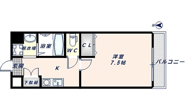 シャトー雅 203｜大阪府東大阪市永和2丁目(賃貸マンション1K・2階・27.00㎡)の写真 その2