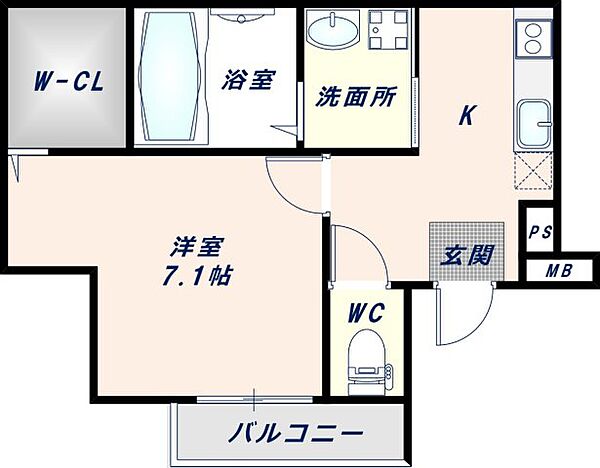 フジパレス近鉄長瀬 103｜大阪府東大阪市横沼町1丁目(賃貸アパート1K・1階・27.00㎡)の写真 その2