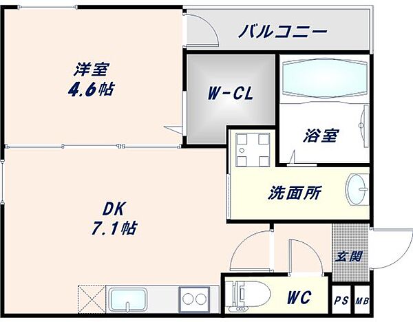 フジパレス近鉄長瀬 101｜大阪府東大阪市横沼町1丁目(賃貸アパート1DK・1階・31.17㎡)の写真 その2