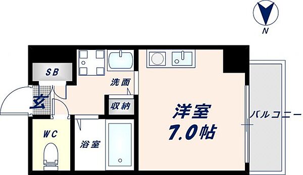 ジオ・グランデ高井田 708｜大阪府東大阪市川俣1丁目(賃貸マンション1K・7階・21.48㎡)の写真 その2