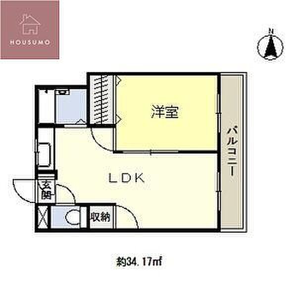 エスパス南巽 302｜大阪府大阪市平野区加美北4丁目(賃貸マンション1LDK・3階・34.17㎡)の写真 その2