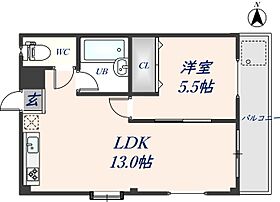 ラ・ベルジュ 201 ｜ 大阪府大東市南津の辺町7-11（賃貸アパート1LDK・2階・38.80㎡） その2