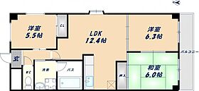 ニュープリーメル 411 ｜ 大阪府東大阪市新庄西6-21（賃貸マンション3LDK・4階・65.52㎡） その2