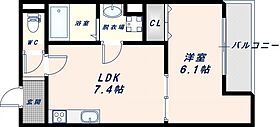 大阪府東大阪市岸田堂北町（賃貸アパート1LDK・3階・32.96㎡） その2