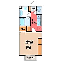 栃木県小山市若木町3丁目（賃貸アパート1K・2階・26.71㎡） その2